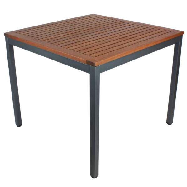 Dorset 90x90cm Square Hardwood/Metal Dining Table