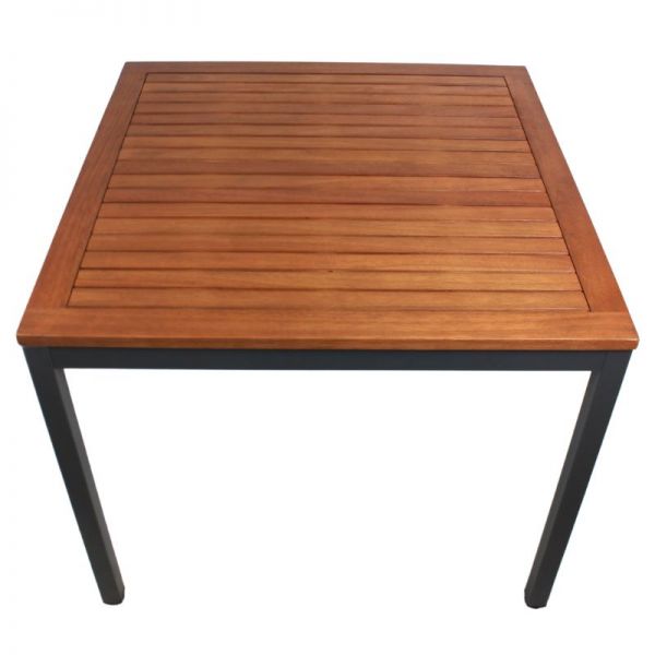 Dorset 90x90cm Square Hardwood/Metal Dining Table