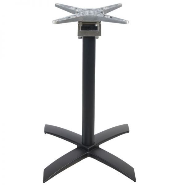 Aluminium Folding Cross Top Table Base - Black