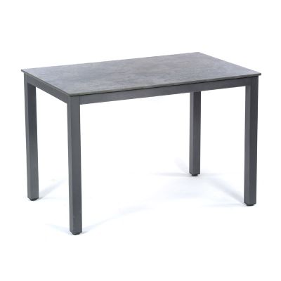 Steel 110x70cm Rectangular Dining Table – Box Frame Base with Concrete Top