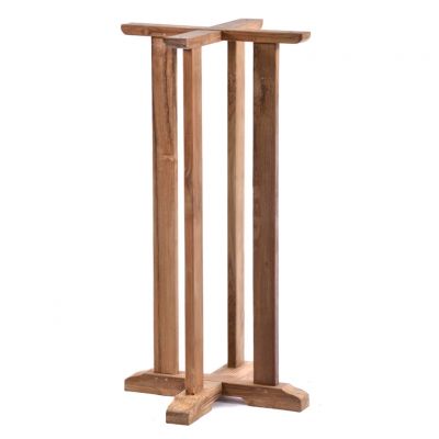 Teak Single Bar Pedestal Base