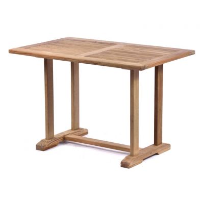 Teak Twin Pedestal Base