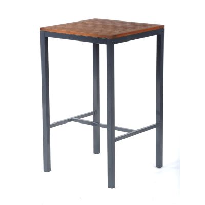 Dorset 75cm Square Hardwood/Metal Bar Table