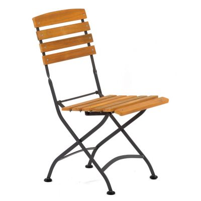 Newark Folding Hardwood/Steel Side Chair