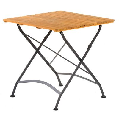 Newark 75 cm Square Hardwood/Metal Folding Dining Table