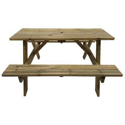 Tiptree 6 Seat Picnic Bench - Dip Treated Green Timber - 140cm Length