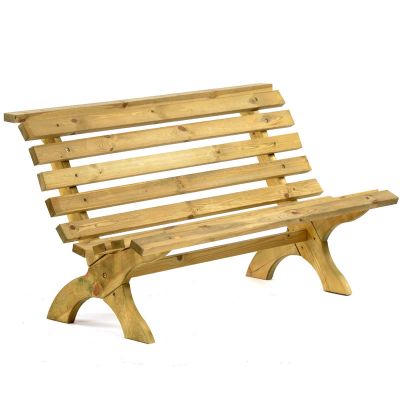 Lilly 3 Seat Wooden Ergonomic Garden Bench - Durable Dip Treated Pine -  FSC 100% or FSC Mix Credit