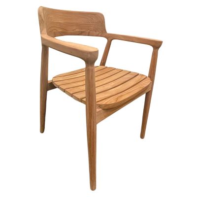 Jepa Teak Dining Arm Chair - Slatted Seat