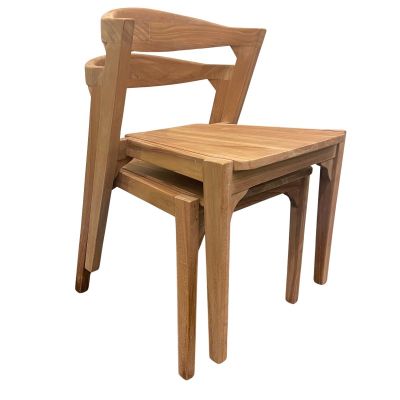 Salton Teak Stacking Dining Chair - Set of 2