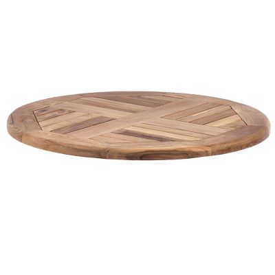 Teak Tabletop Round - 90cm Diameter - Grade A Teak