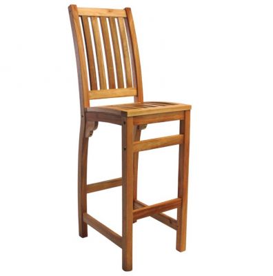 Melton Hardwood High Stool With Back