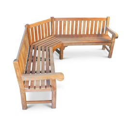 Queensbury Teak Garden Corner Bench